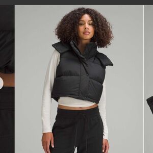 Lululemon Wunder Puff Super -Cropped Vest 4 black
